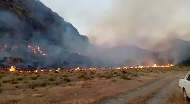 خطای انسانی عامل خاکستر شدن ۱۳ هکتاراز مراتع شهربابک