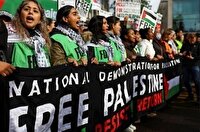 راهپیمایی حمایت از فلسطین در شهرهای جهان