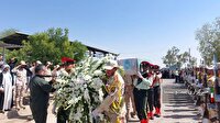 تشییع و خاکسپاری شهید مرمزی در روستای مالکیه وسطی دشت آزادگان