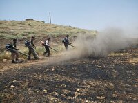 مهار آتش سوزی مراتع در شهرستان اردل